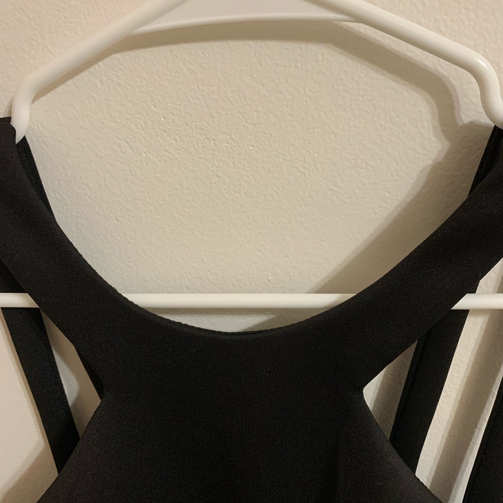 BLACK FLOWY COCKTAIL DRESS SIZE ZERO - Picture 5 of 5